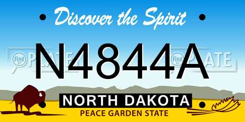 N4844A North Dakota License Plate