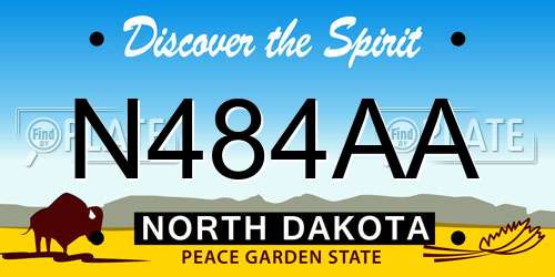 N484AA North Dakota License Plate
