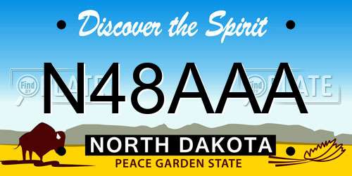 N48AAA North Dakota License Plate