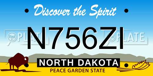 N756ZI North Dakota License Plate