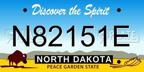 N82151E North Dakota License Plate