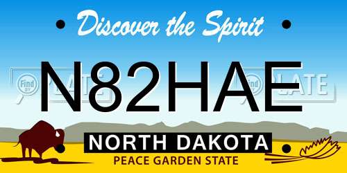 N82HAE North Dakota License Plate