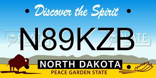 N89KZB North Dakota License Plate