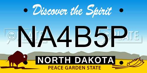 NA4B5P North Dakota License Plate