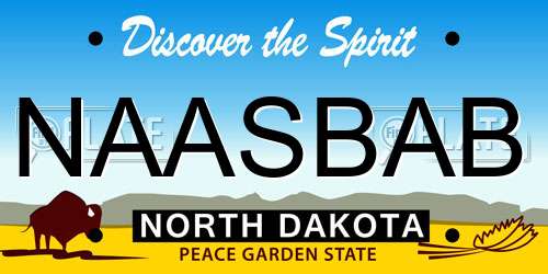 NAASBAB North Dakota License Plate