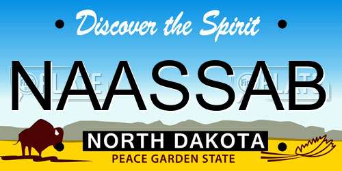 NAASSAB North Dakota License Plate