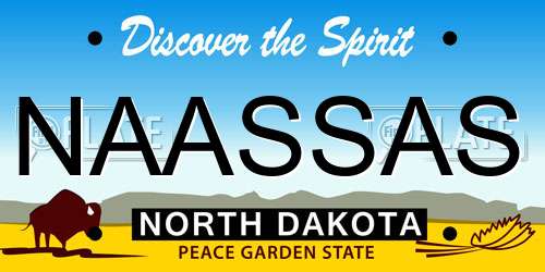NAASSAS North Dakota License Plate