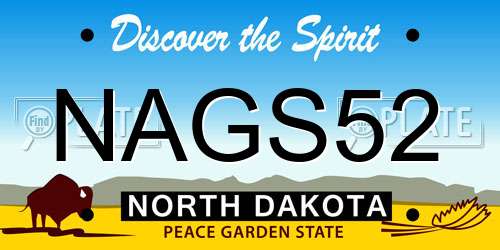 NAGS52 North Dakota License Plate