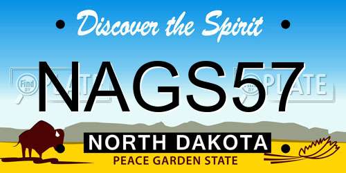 NAGS57 North Dakota License Plate