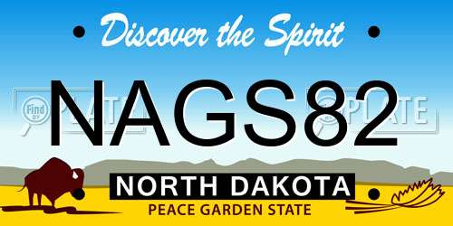 NAGS82 North Dakota License Plate