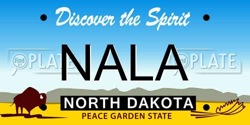 NALA North Dakota License Plate