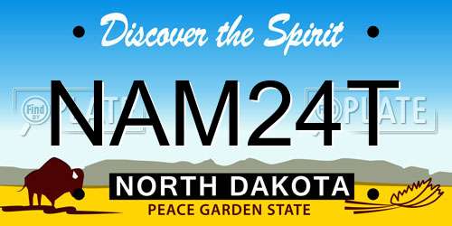 NAM24T North Dakota License Plate