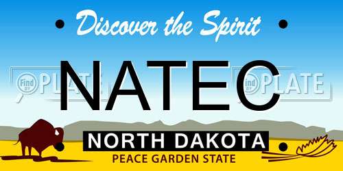 NATEC North Dakota License Plate
