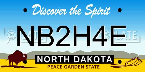 NB2H4E North Dakota License Plate