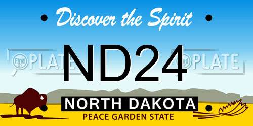 ND24 North Dakota License Plate