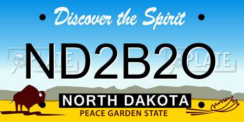 ND2B2O North Dakota License Plate