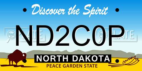 ND2C0P North Dakota License Plate