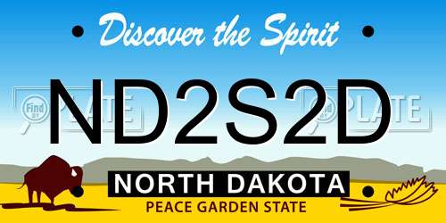 ND2S2D North Dakota License Plate