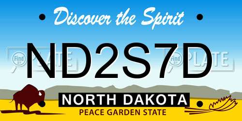 ND2S7D North Dakota License Plate