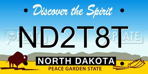 ND2T8T North Dakota License Plate