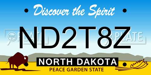 ND2T8Z North Dakota License Plate