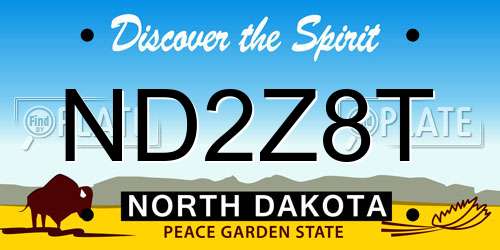ND2Z8T North Dakota License Plate