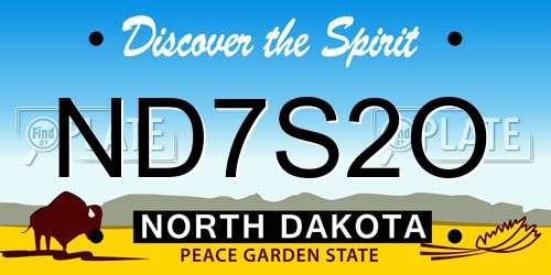 ND7S2O North Dakota License Plate
