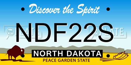 NDF22S North Dakota License Plate