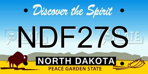 NDF27S North Dakota License Plate