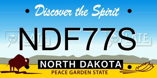 NDF77S North Dakota License Plate