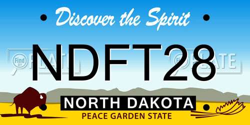 NDFT28 North Dakota License Plate