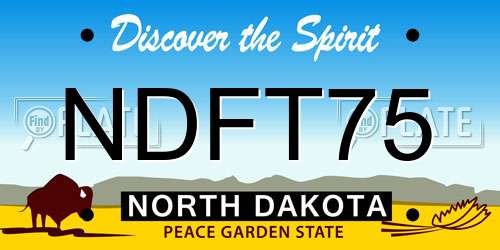 NDFT75 North Dakota License Plate