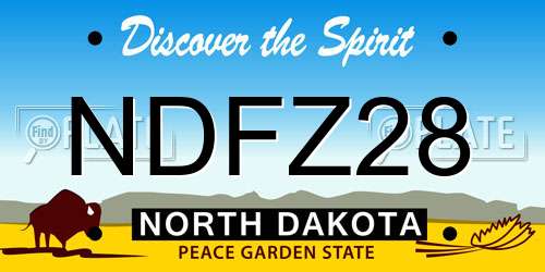 NDFZ28 North Dakota License Plate