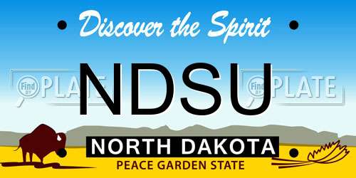 NDSU North Dakota License Plate