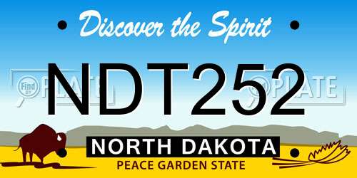 NDT252 North Dakota License Plate