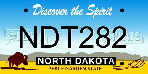 NDT282 North Dakota License Plate