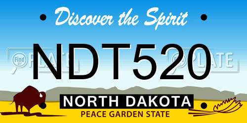 NDT520 North Dakota License Plate