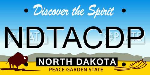 NDTACDP North Dakota License Plate