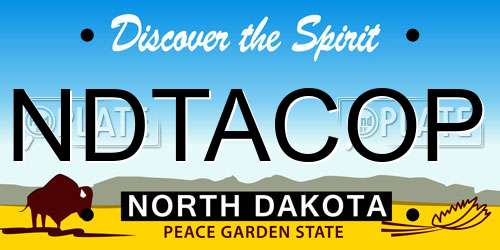 NDTACOP North Dakota License Plate