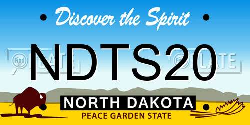 NDTS20 North Dakota License Plate