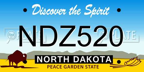 NDZ520 North Dakota License Plate