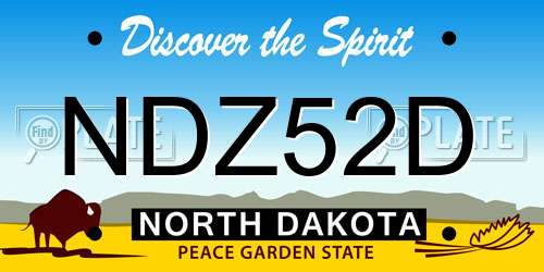 NDZ52D North Dakota License Plate