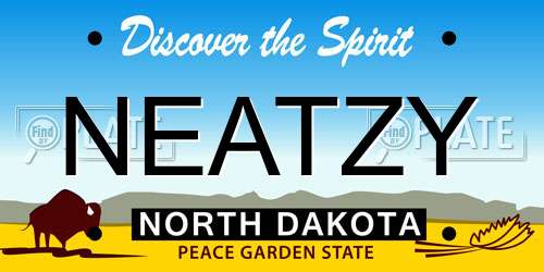 NEATZY North Dakota License Plate