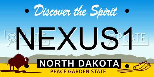 NEXUS1 North Dakota License Plate