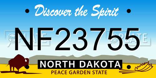NF23755 North Dakota License Plate