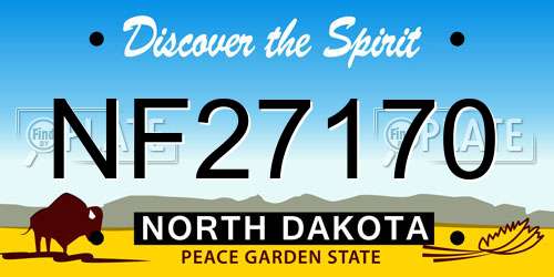 NF27170 North Dakota License Plate