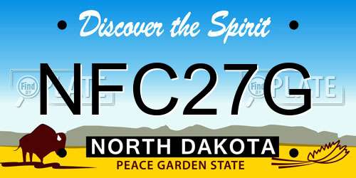 NFC27G North Dakota License Plate