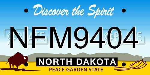 NFM9404 North Dakota License Plate