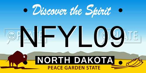 NFYL09 North Dakota License Plate