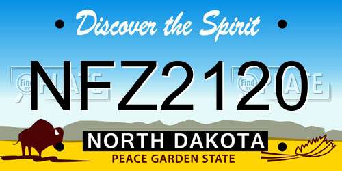 NFZ2120 North Dakota License Plate